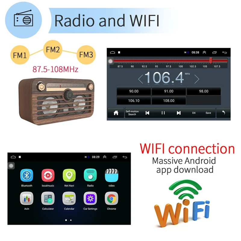 7870 Universal 2K Touch Screen Android 13 Car Split-screen GPS/AM/FM/Bluetooth Navigation Radio Multimedia Video Car DVD Player