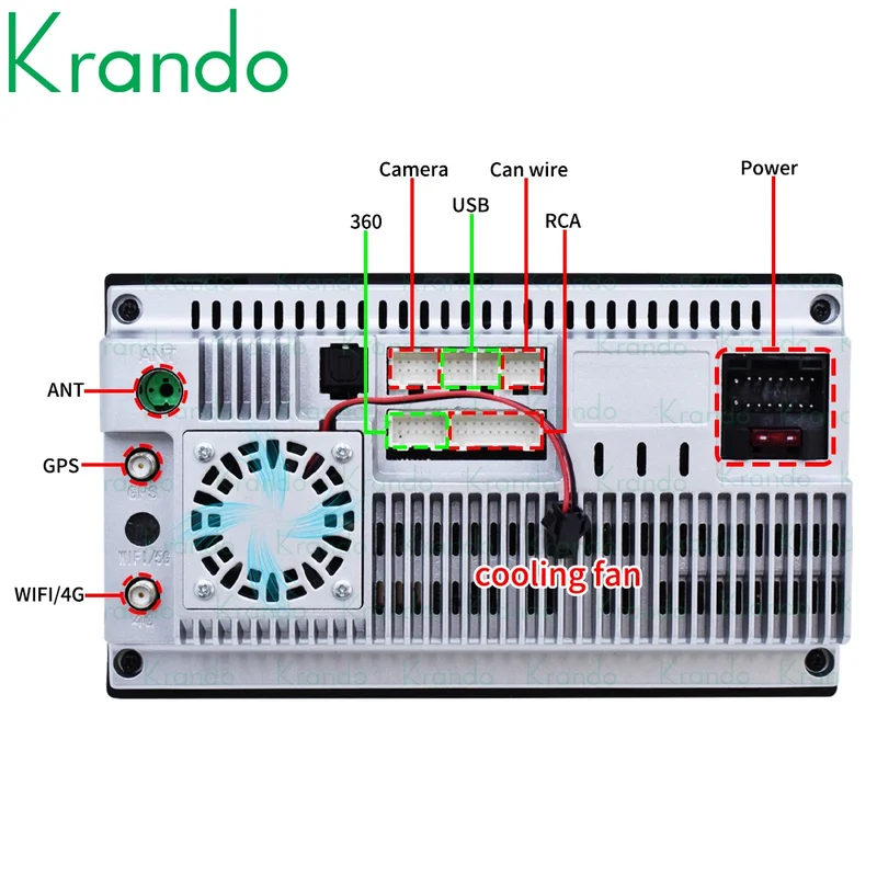 Krando Android 13.0 Universal 7 Inch TS18 Car Radio Screen Wireless Carplay Navigation GPS Wifi Multimedia Androiod Auto Stereo