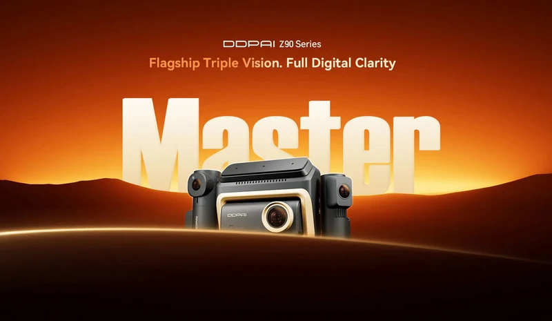 DDPAI Z90 Master/Z90 Pro /Z90 Series Flagship Dual Lens Triple Vision Car Dash Cam Video Recorder ADAS WDR Loop Recording Touch
