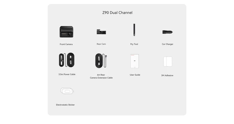 DDPAI Z90 Master/Z90 Pro /Z90 Series Flagship Dual Lens Triple Vision Car Dash Cam Video Recorder ADAS WDR Loop Recording Touch