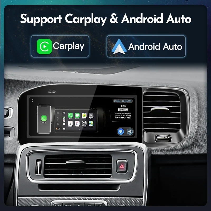 STWEI Android14 Carplay Auto Car Radio GPS Multimedia Player for Volvo S60 V60 2011-2019 Stereo Head Unit Original Style Screen
