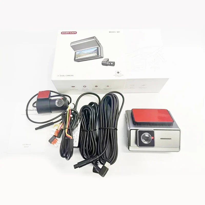 Dual Lens 2.4G/5GWIFI Car Black Box DVR Front4K Back1080P 3.16 IPS Screen Dashcam External GPS Module ADAS+BSD Super Nightvision
