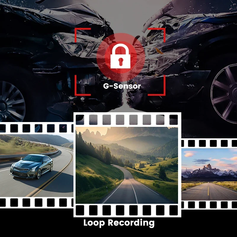 4K 3.2 Inch Hidden Mini Dash Cam With Front and Rear Wifi GPS FHD 2160P Rear View Camera Night Vision Auto Camera for Car