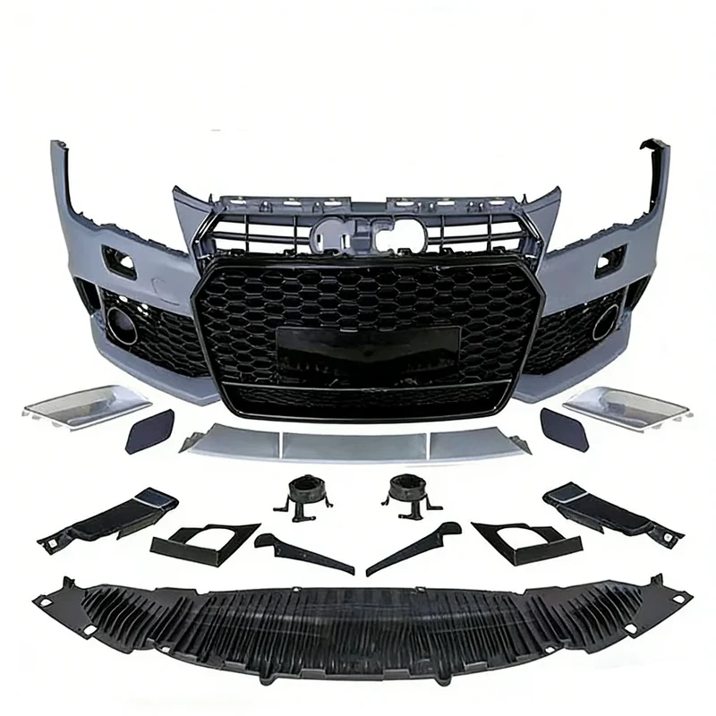 Car A7 S7 C7 Body Kits Upgrade RS7 Style Facelift Front Bumper With Front Grille 4 Rings logo for AUDI A7 S7 C7 2009-2015