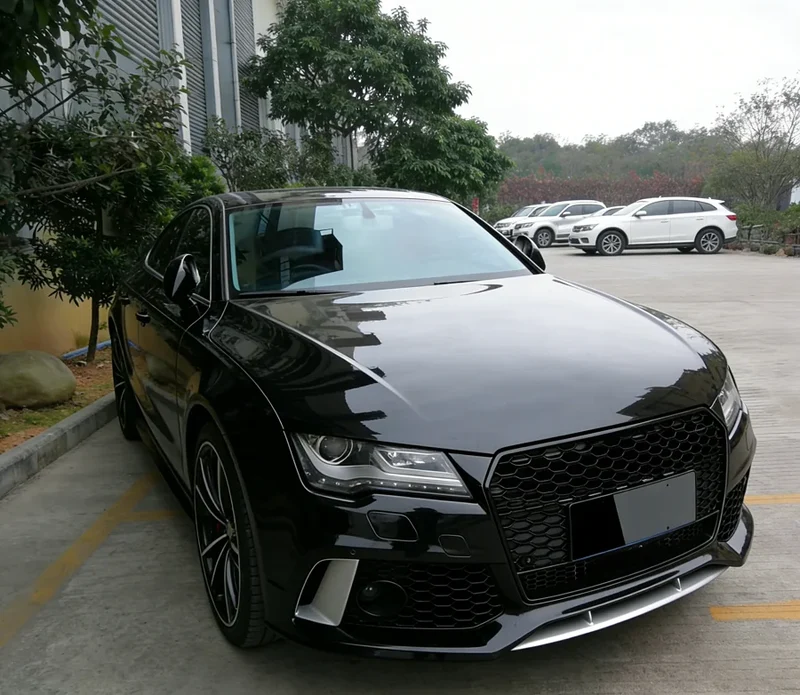 Car A7 S7 C7 Body Kits Upgrade RS7 Style Facelift Front Bumper With Front Grille 4 Rings logo for AUDI A7 S7 C7 2009-2015