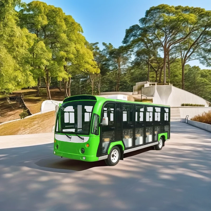 China Manufacture Sales Enclosed Tourist Bus Electric Sightseeing Car