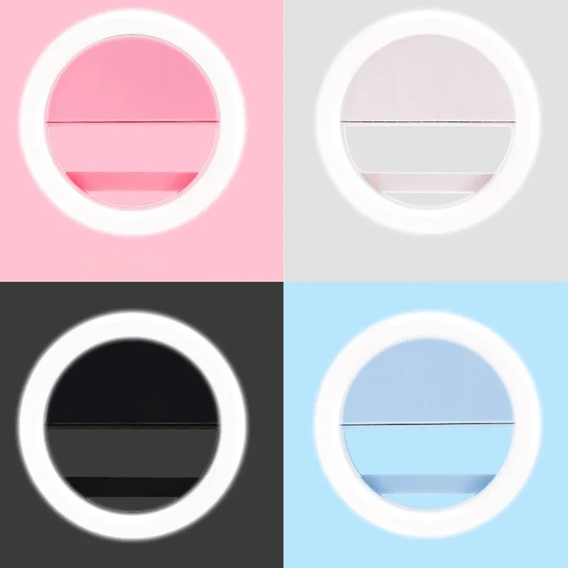 Led Selfie Ring Light Mobile Phone Lens Lamp Adjustable Live Brightness Portable Selfie Fill Ring Light For iPhone Xiaomi Huawei
