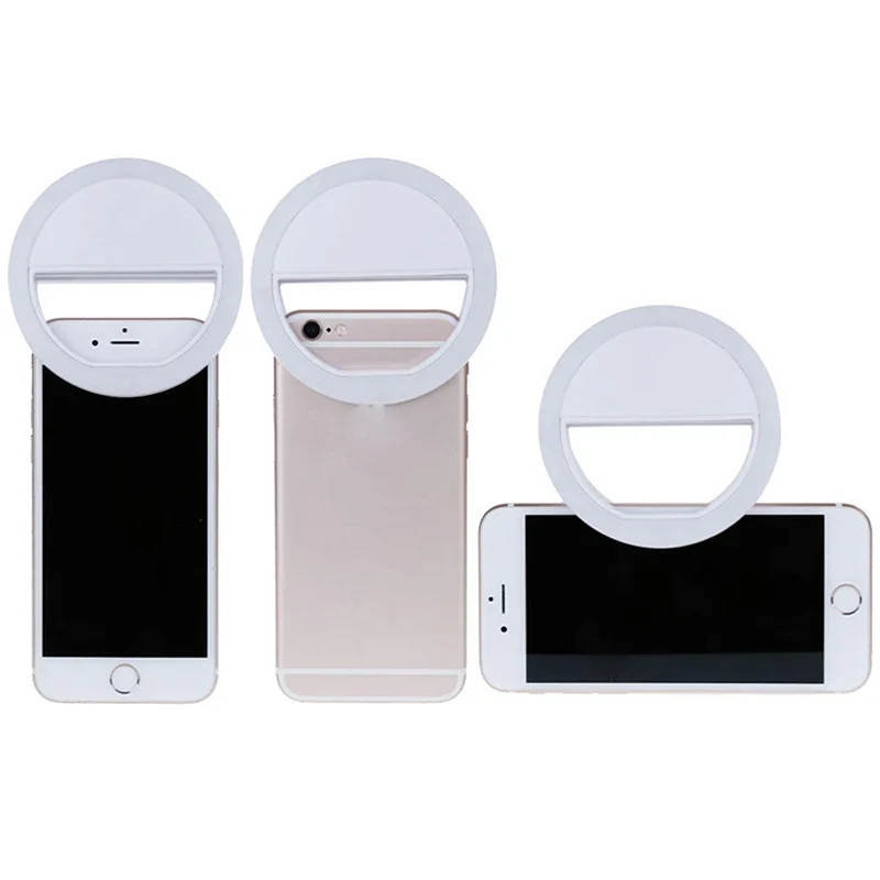 Led Selfie Ring Light Mobile Phone Lens Lamp Adjustable Live Brightness Portable Selfie Fill Ring Light For iPhone Xiaomi Huawei