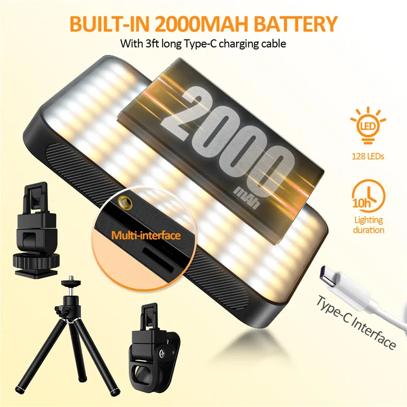 Mini Magnetic Phone Selfie Light For iPhone Magsafe Pocket Light for Tablet Laptop Computer Video TikTok YouTube Filming Makeup