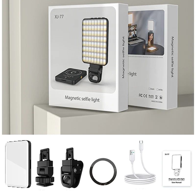 Mini Magnetic Phone Selfie Light For iPhone Magsafe Pocket Light for Tablet Laptop Computer Video TikTok YouTube Filming Makeup