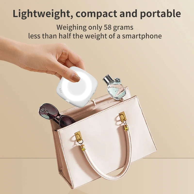 Phone Selfie Light 2700K-6500K Portbal Pocket Make UP Fill Light with Rechargable Battery Clip Rig Photo Lamp for Beauty Ring
