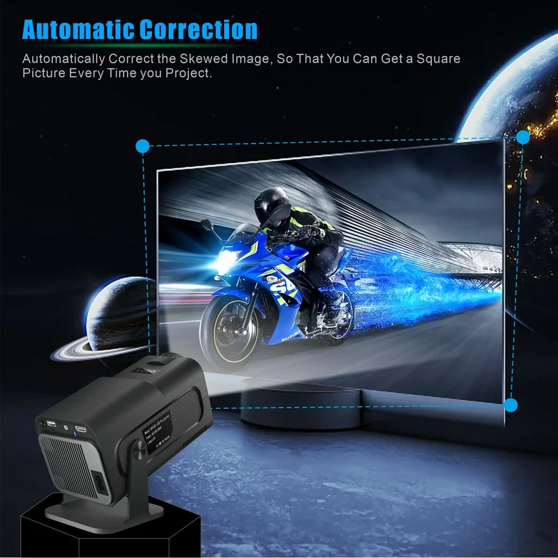 Salange HY320 MINI Android 14.0 Projector LED Beamer Home Cinema 300ANSI 720P WIFI Smart TV HD 1080P 4K Movie