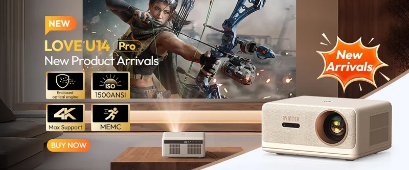 BYINTEK LOVE U4 Smart Mini Home Theater Projector 4K 1080P Video Android WIFI for Smartphone Cinema