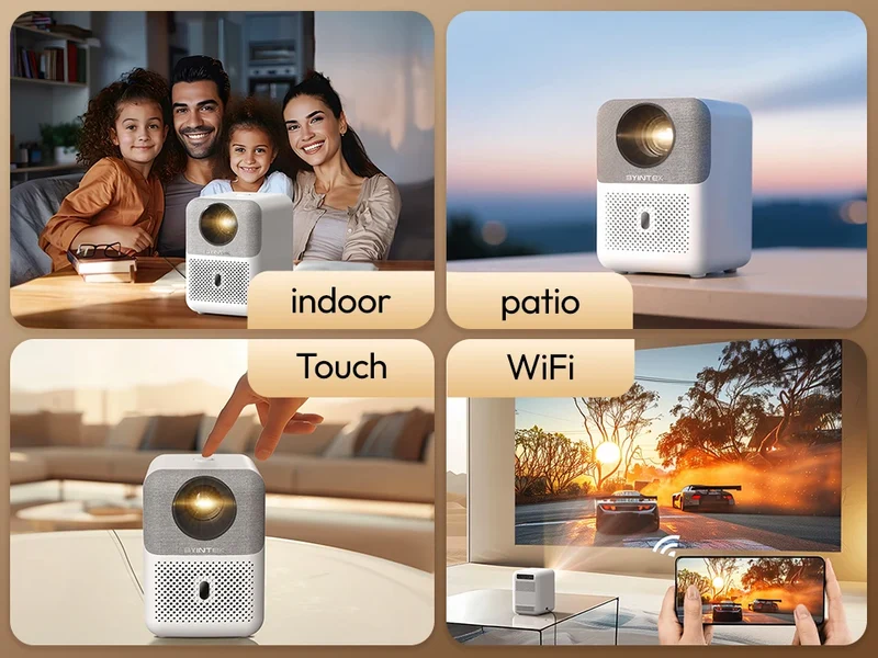 BYINTEK LOVE U4 Smart Mini Home Theater Projector 4K 1080P Video Android WIFI for Smartphone Cinema