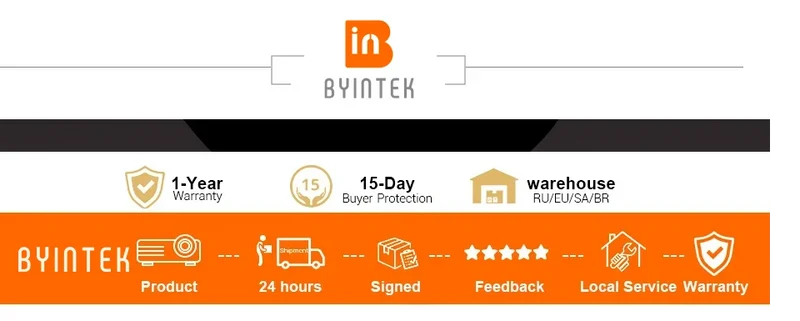 BYINTEK LOVE U4 Smart Mini Home Theater Projector 4K 1080P Video Android WIFI for Smartphone Cinema