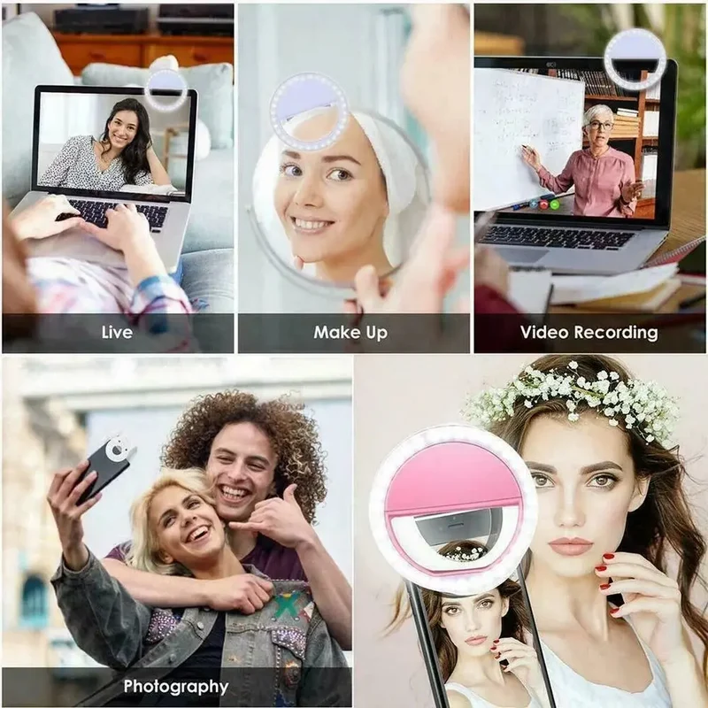 LED selfie fill light, mobile phone lens fill light, suitable for iPhone, Samsung, Xiaomi, Huawei mobile phone selfie fill light
