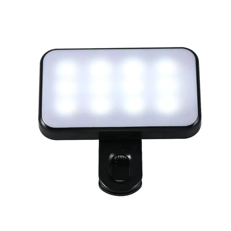 Portable Mini Selfie Fill Light Rechargeable 3 Modes Adjustable Brightness Clip On For Mobile Phone Computer Fill Light