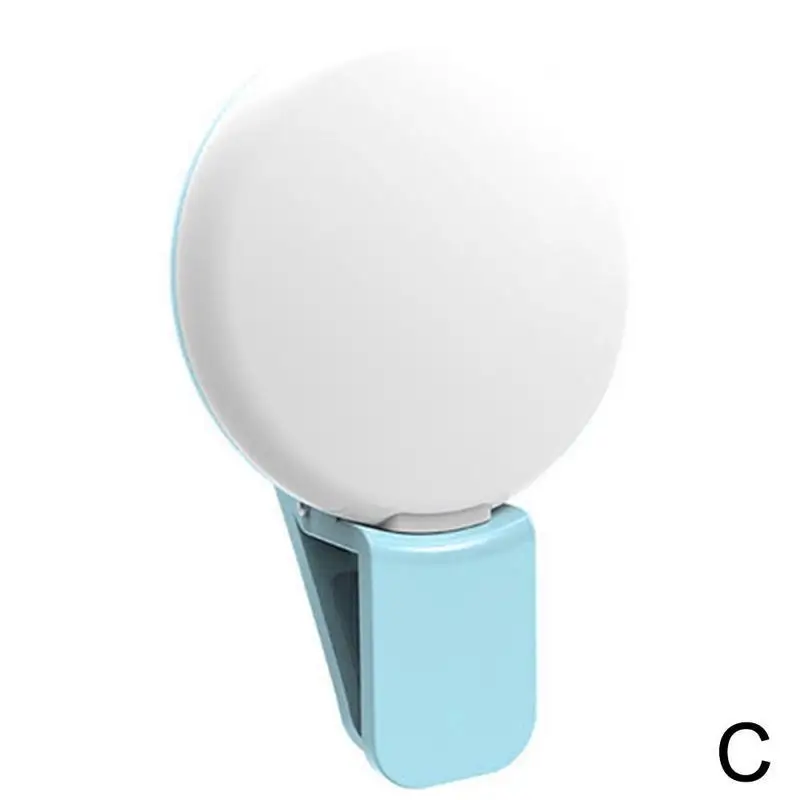 Portable Mini LED Selfie Ring Light for Mobile Phones Durable Three Step Dimming Photography Clip-On Fill Light for Perfect Self