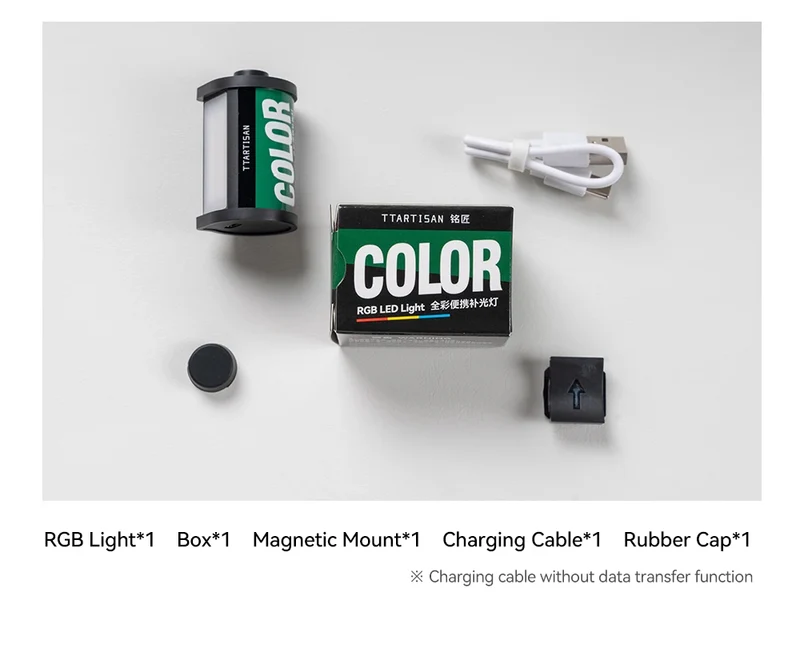 TTARTISAN RGB BI Fill Light Video Light Magnetic Mount Reteo Film Style Mini LED Light 0.5W 3000/4500/6000K CRI 95+ 300mAh TT