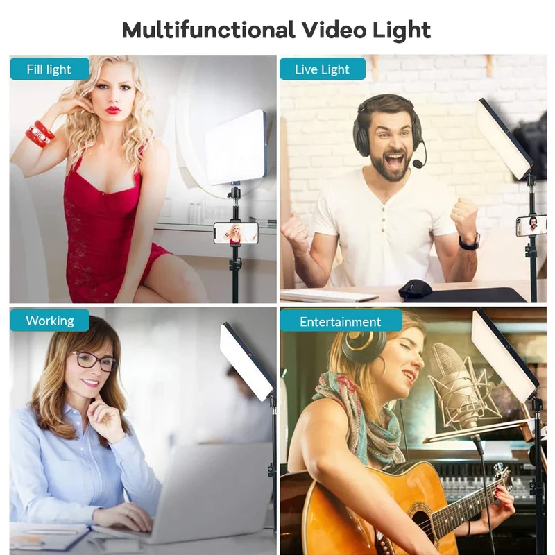Video Led Light Photography Selfie Dimmable Video Fill Light for Photo Studio Live Stream Fill Lamp for Tiktok Youtube