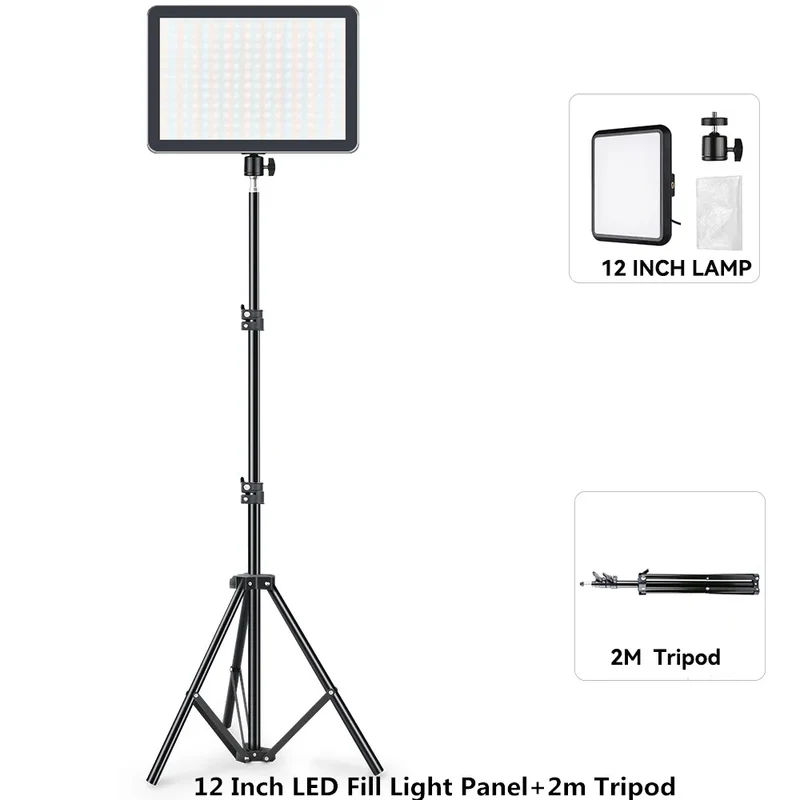 Video Led Light Photography Selfie Dimmable Video Fill Light for Photo Studio Live Stream Fill Lamp for Tiktok Youtube