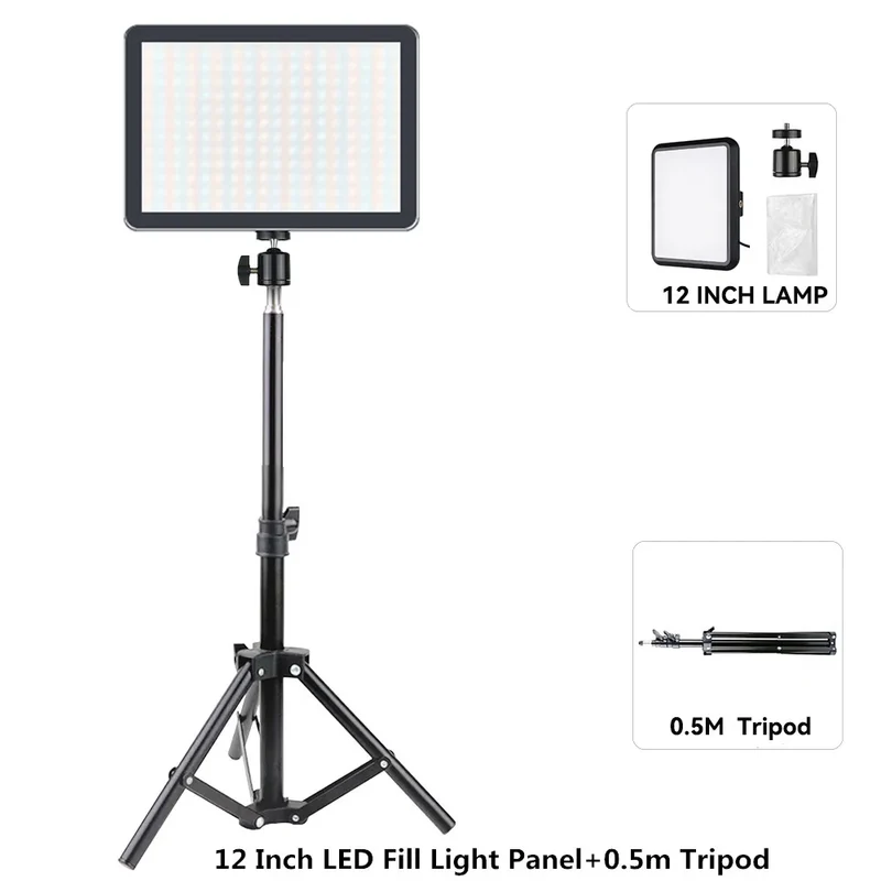 Video Led Light Photography Selfie Dimmable Video Fill Light for Photo Studio Live Stream Fill Lamp for Tiktok Youtube