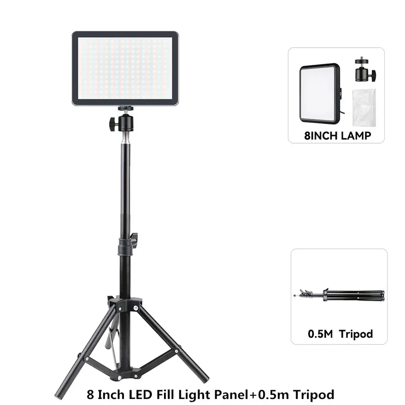 Video Led Light Photography Selfie Dimmable Video Fill Light for Photo Studio Live Stream Fill Lamp for Tiktok Youtube