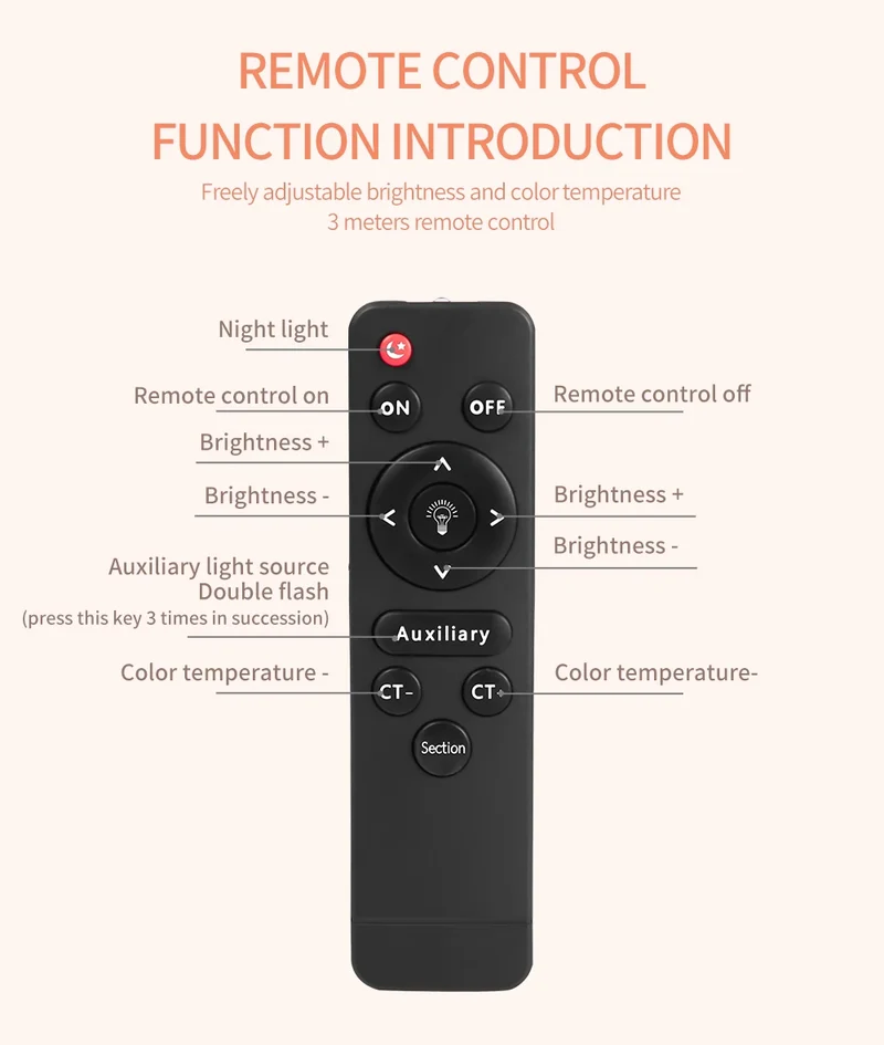 SH 18 Inch Knob Ring Light LED Selfie Video Lamp With Tripod Stand Phone Clip For YouTube Live Lighting Photo Photography Studio