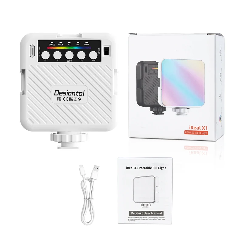 Desiontal X1 Adjustable RGB Multi-Color Photography Fill Light Photography Studio Equipment