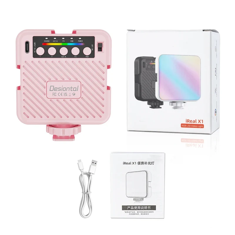 Desiontal X1 Adjustable RGB Multi-Color Photography Fill Light Photography Studio Equipment