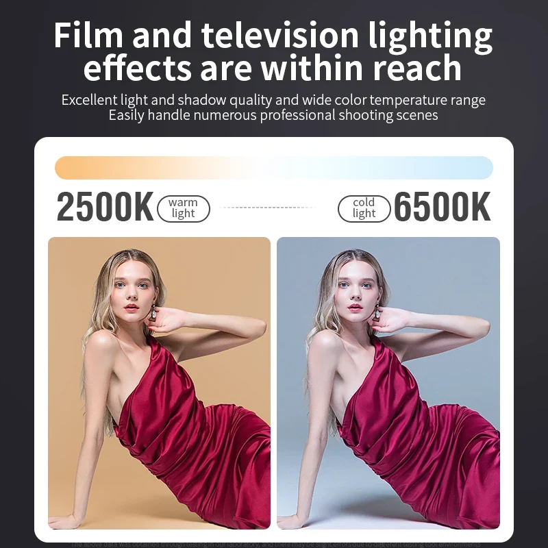 ZU80 COB camera light 80W LED fill light 2500K~6500K dual-color mini Bowens portable outdoor live lighting CRI≥96 TLCI≥97