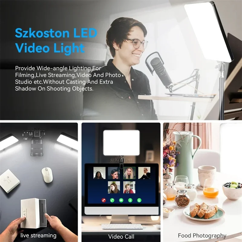MEUYAG 11 Inch 2700K-6500K LED Panel Light Photographic Lighting Portable Video Fill Light for Photography Shooting