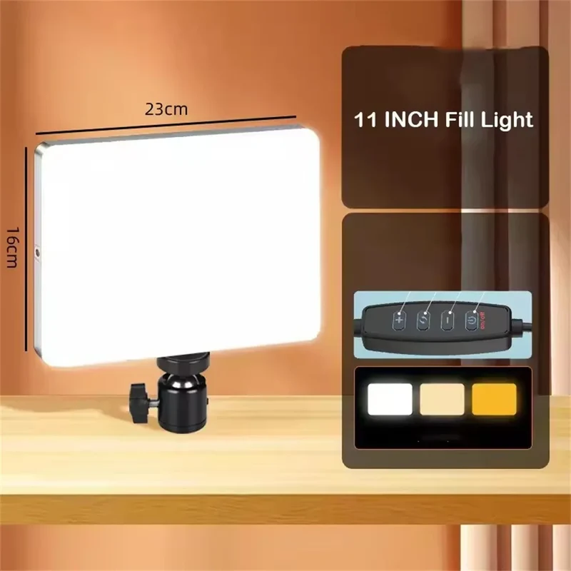 MEUYAG 11 Inch 2700K-6500K LED Panel Light Photographic Lighting Portable Video Fill Light for Photography Shooting