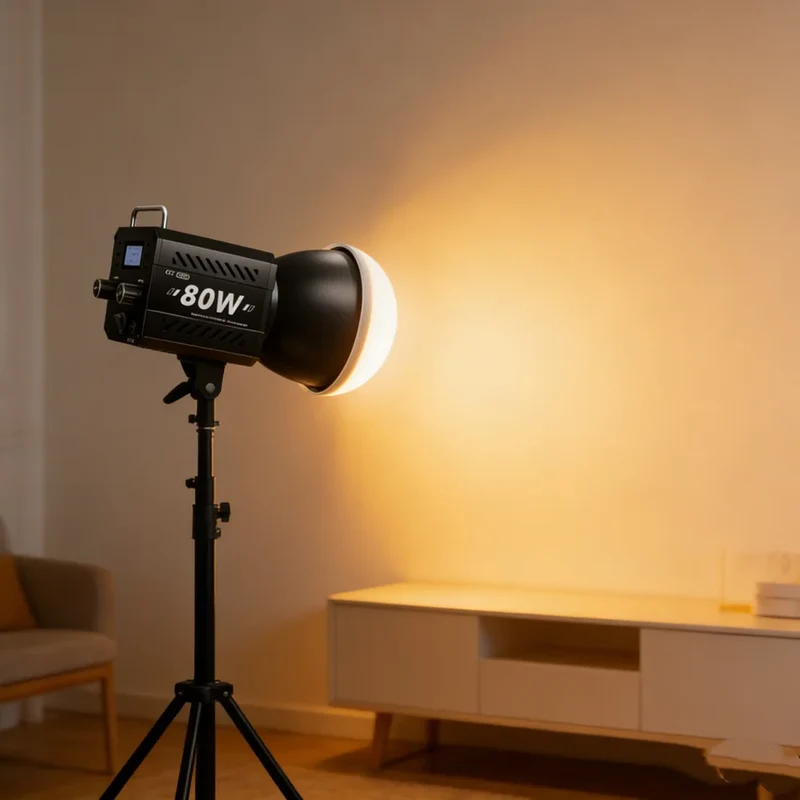 ZU80 COB Photo Studio Light Bi-Color 2500K-8500K LED Video Light CRI95+ TLCI97+ Photography Fill Lighting with Diffuser
