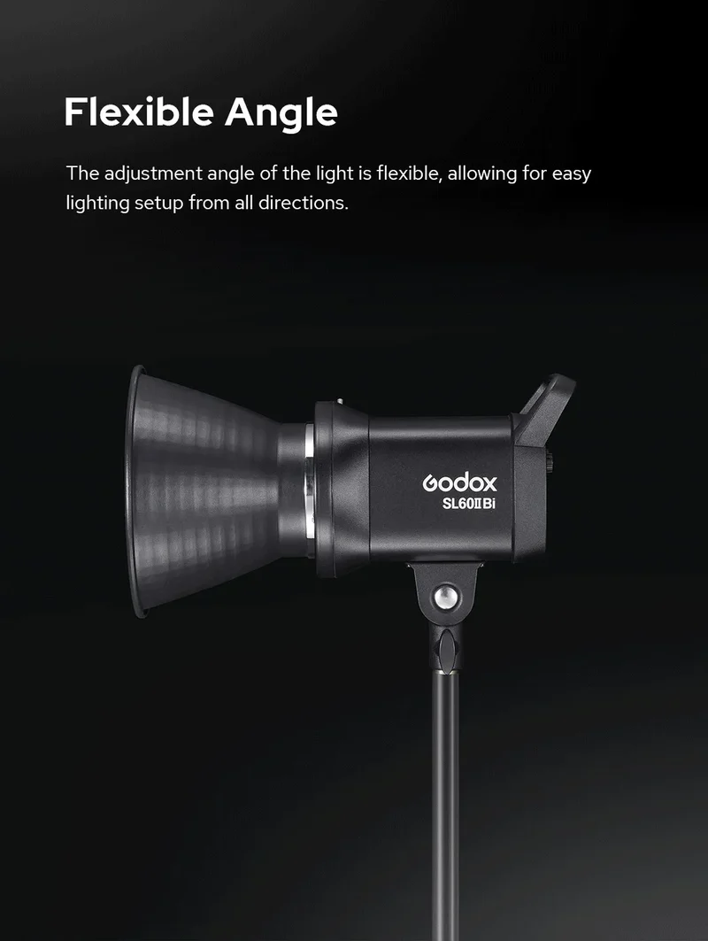 Godox SL60IID SL60IIBi 75W Daylight Bi-color LED Video Light with Bowens Mount for Camera Photography Fill Light CRI 96 TLCI 97