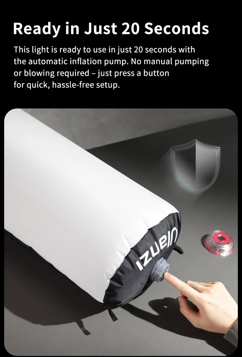Ulanzi AL60 Inflatable Foldable Air Tube Light LED Light Fill Light 2700-6500K 2070Lux/0.5m with Remote control for Photography