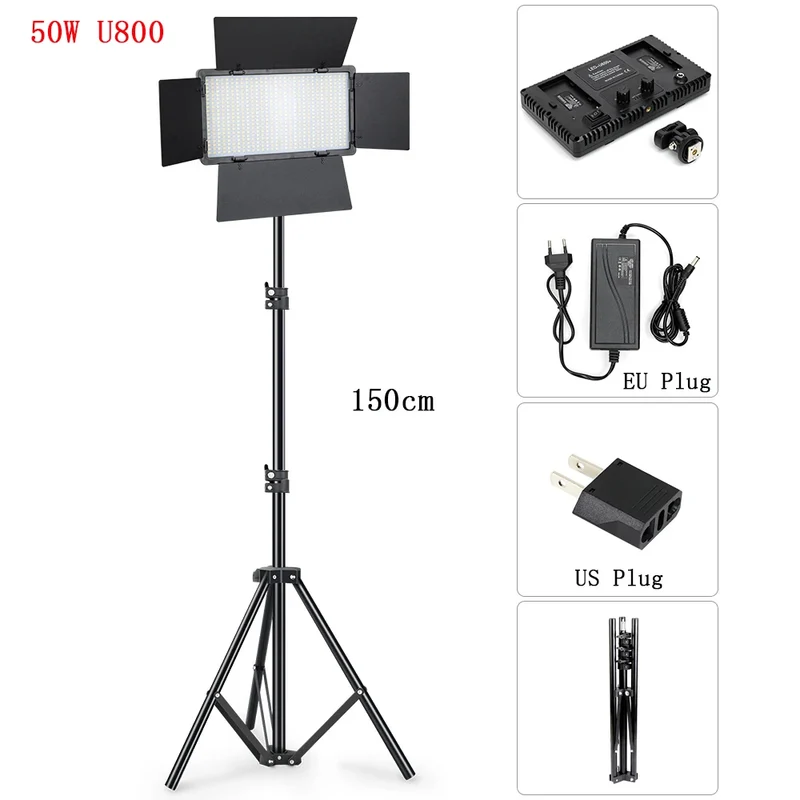 U600/U800 LED Photo Studio Light for Youbute Game Live Video Lighting Portable LED Video Recording Photography Panel Lamp
