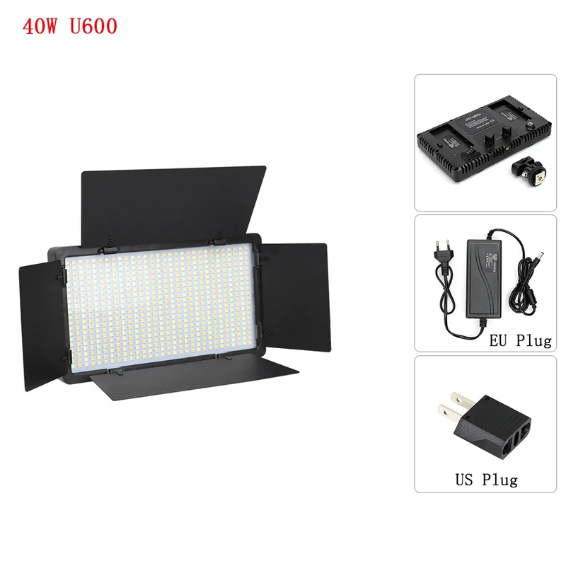 U600/U800 LED Photo Studio Light for Youbute Game Live Video Lighting Portable LED Video Recording Photography Panel Lamp