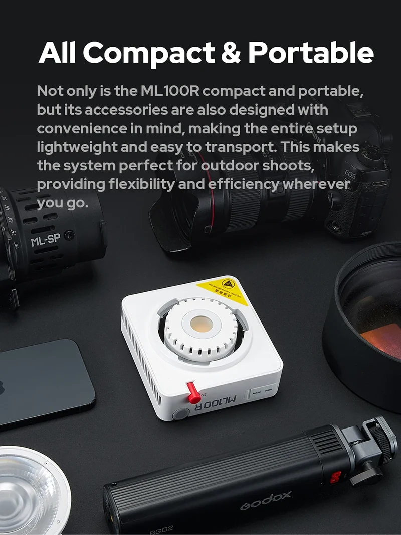 Godox ML100R 110W RGB LED Video Light 2800-6500K 11 FX Effects APP Control Godox Mount for Filmmaking/Live Streaming/Vlog