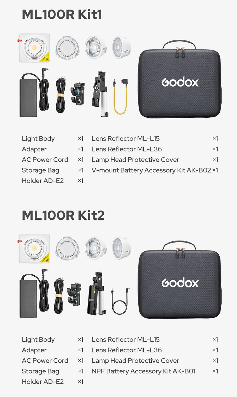 Godox ML100R 110W RGB LED Video Light 2800-6500K 11 FX Effects APP Control Godox Mount for Filmmaking/Live Streaming/Vlog