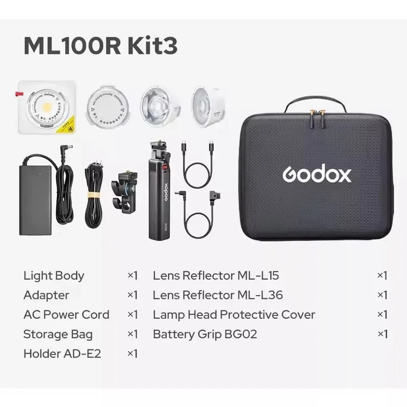 Godox ML100R 110W RGB LED Video Light 2800-6500K 11 FX Effects APP Control Godox Mount for Filmmaking/Live Streaming/Vlog