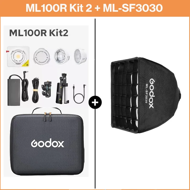 Godox ML100R 110W RGB LED Video Light 2800-6500K 11 FX Effects APP Control Godox Mount for Filmmaking/Live Streaming/Vlog
