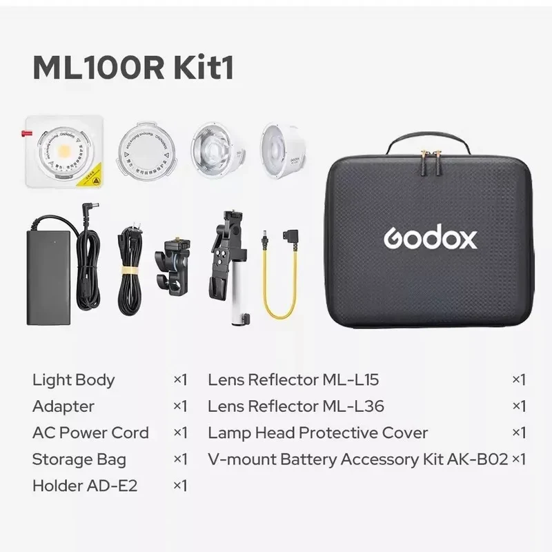 Godox ML100R 110W RGB LED Video Light 2800-6500K 11 FX Effects APP Control Godox Mount for Filmmaking/Live Streaming/Vlog
