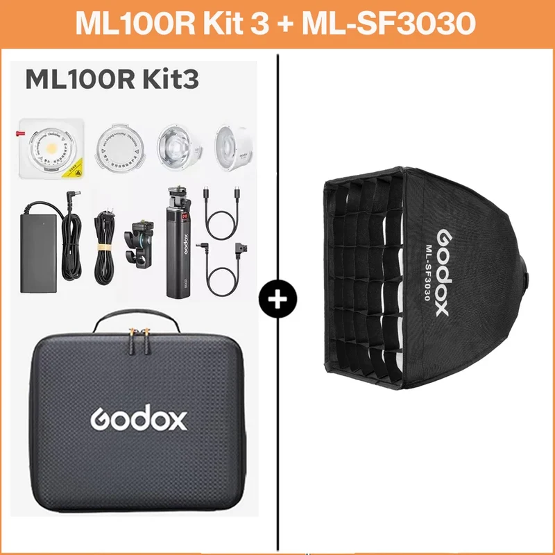 Godox ML100R 110W RGB LED Video Light 2800-6500K 11 FX Effects APP Control Godox Mount for Filmmaking/Live Streaming/Vlog