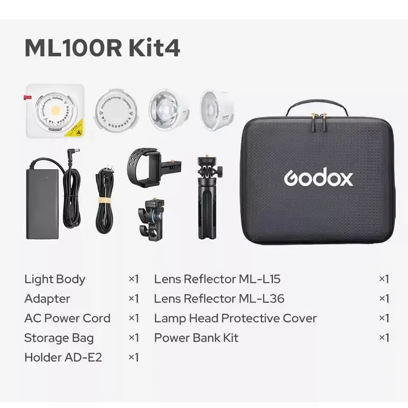 Godox ML100R 110W RGB LED Video Light 2800-6500K 11 FX Effects APP Control Godox Mount for Filmmaking/Live Streaming/Vlog
