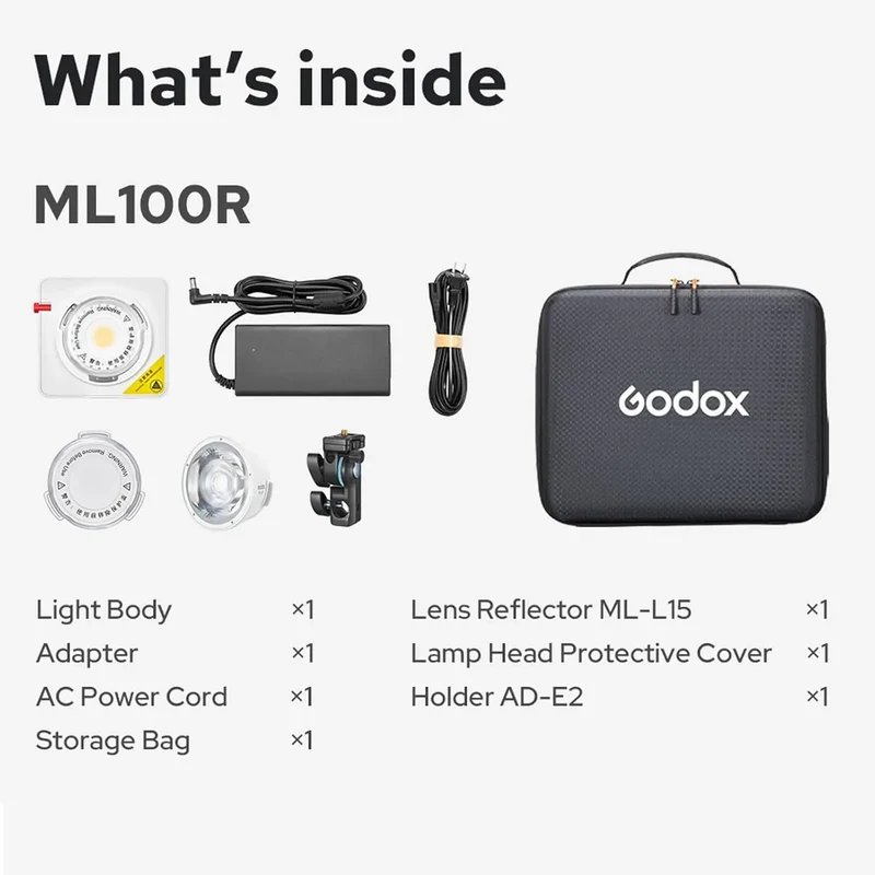 Godox ML100R 110W RGB LED Video Light 2800-6500K 11 FX Effects APP Control Godox Mount for Filmmaking/Live Streaming/Vlog