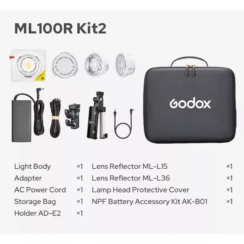 Godox ML100R 110W RGB LED Video Light 2800-6500K 11 FX Effects APP Control Godox Mount for Filmmaking/Live Streaming/Vlog