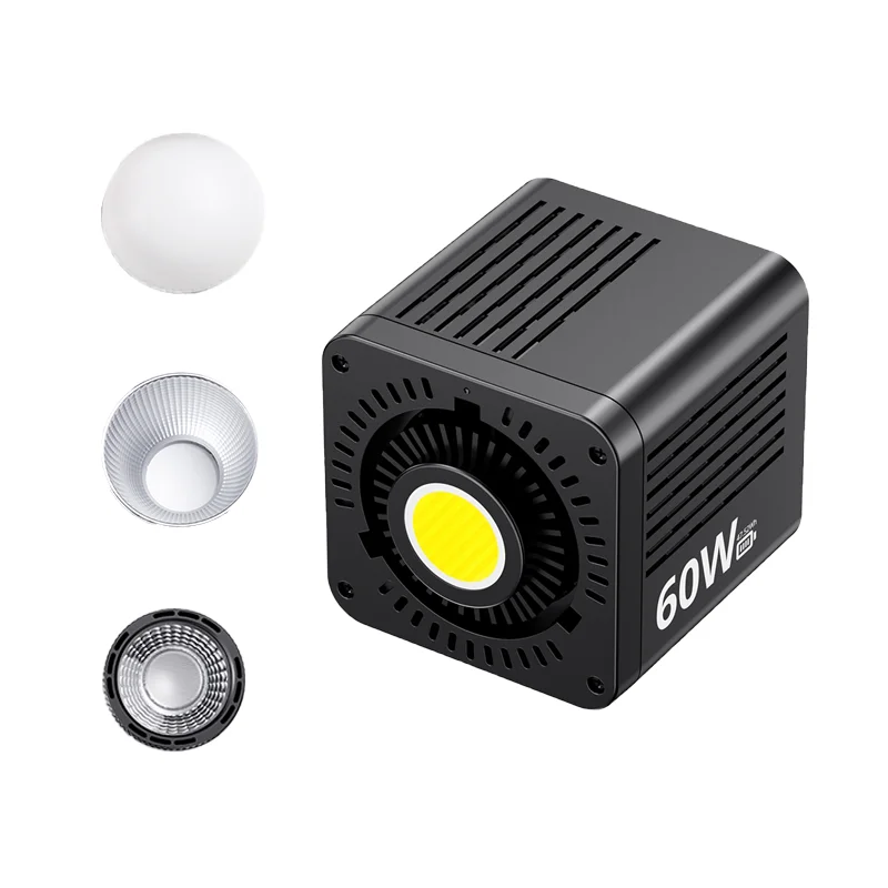 Ulanzi C60 60W COB Video Light Bi-Color Led Light 2500-6500K 3300mAh Mini Bowens Mount for Photography Studio Lighting Live Vlog