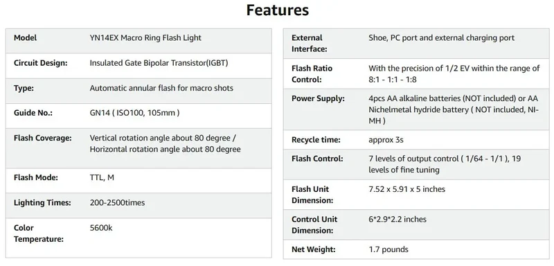 Yongnuo YN-14EX YN14EX TTL Macro Ring Lite Flash Speedlite Light For Canon 5D Mark II 5D Mark III 6D 7D 60D 70D 700D 650D 600D
