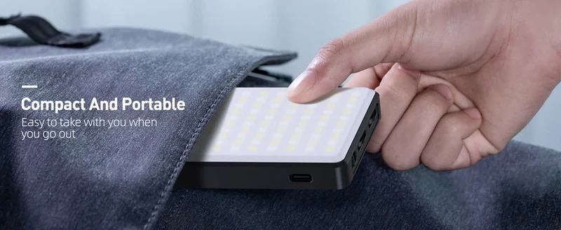 LED Selfie Light Phone Fill Light 120 LED 3000mAh Rechargeable Portable Video Light for Tiktok Vlog Video Conference Selfie